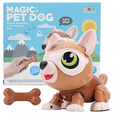 Imagem de CUOFYUNL Robô de Controle de Voz Cachorro Multifuncional Tocando Inteligente Sensor Brinquedo Modelo de Cachorro