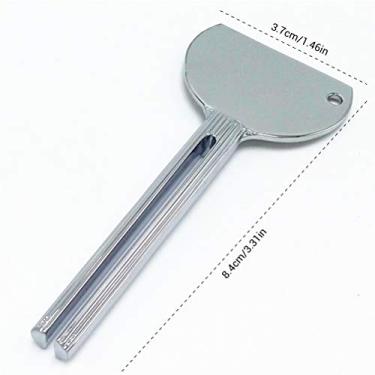 Imagem de aqxreight 3 PCS Espremedor de Pasta de Dente Metal Liga de Alumínio Tubo de Pasta de Dente Distribuidor Espremedor de Tubo para Beleza Prata Rachaduras Projetadas Danos Fáceis Em Resistente é Feito Durável é (Prata)