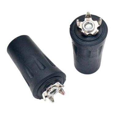 Imagem de Kokiya 2 ponteiras de muleta para bengala de gelo, de borracha, ponteiras antiderrapantes de reposição com apoio para os pés, ideais para camping,