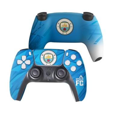 Imagem de Mannchester City Custom PS-5 Controller Wireless compatible with Play-Station 5 Console by BCB Controllers | Proudly Customized in USA with Permanent HYDRO-DIP Printing (NOT JUST A SKIN)