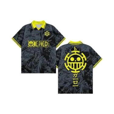 Imagem de Camiseta Polo V-neck De Impressão 3D Do Anime One Piece Luffy, Camiset