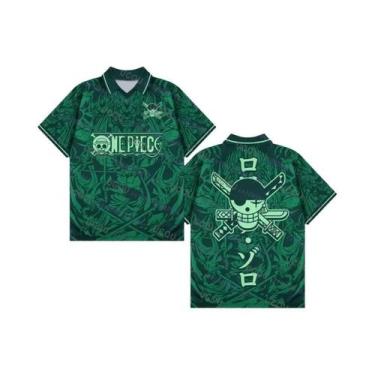 Imagem de Camiseta Polo V-neck De Impressão 3D Do Anime One Piece Luffy, Camiset