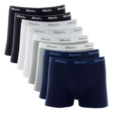 Imagem de Kit Cueca Boxer Mash 8 Peças Masculina Algodão Elástico, Sortido 01, P