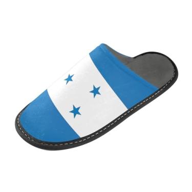 Imagem de Pantufas femininas felpudas macias para uso interno fofas, espuma viscoelástica antiderrapante, bandeira de Honduras, tamanho 4-5, Bandeira de Honduras, 6.5-7 Wide