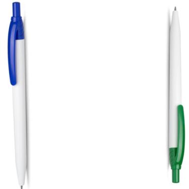 Imagem de Caneta Esferográfica Retrátil Executiva, Azul, Metal e Plástico, Escrita 0.7mm, Acabamento Fosco, Grip Metálico, Design Cilíndrico, para Escrita Geral (Azul e Verde 2)