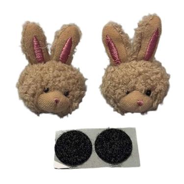 Imagem de Colaxi 1 Par de Enfeites para Capacete - Fácil Instalação - Pequenos e Lindos Acessórios Decorativos para Ciclismo e Esqui, Marrom