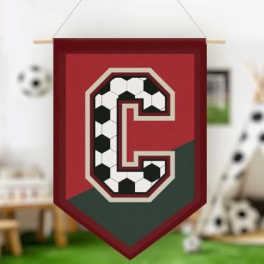 Imagem de Faixa de lona de parede suspensa de futebol, faixa de lona pendurada com alfabeto, decoração de arte de parede para sala de estar, quarto, Copa do Mundo FIFA Jersey futebol futebol entusiastas