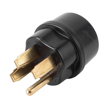 Imagem de FTVOGUE Plugue Adaptador de Gerador 50A 14-50P a 14-50R, 12500W para Estações de Carregamento de Veículos Elétricos e Equipamentos Industriais, Plugue Adaptador de Gerador de 4 Pinos