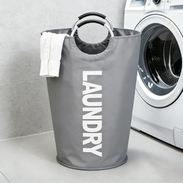 Imagem de Cesto de roupa suja 90L cesto de lavagem dobrável Cesto de roupas independente