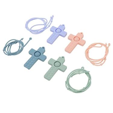 Imagem de Naroote Mordedor Macio para Bebês Com Alívio de Dentição, 4 Peças, Brinquedo de Mastigar Infantil para Treinamento de Aderência, Brinquedo de Dentição de Silicone Inodoro para Bebês Com Cordão, Adequado para Dentição de Molares de