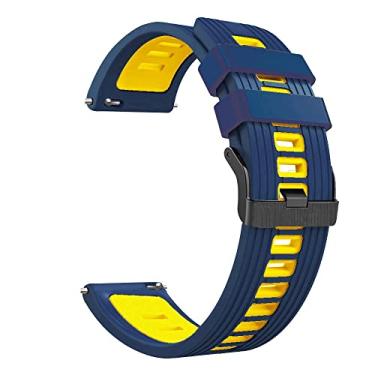 Imagem de SNKB Pulseiras de relógio inteligente de 22 mm para Samsung Galaxy Watch 3/45mm/46mm/Gear S3 Frontier Pulseira de silicone (cor: estilo L, tamanho: para Gear S3 Classic)