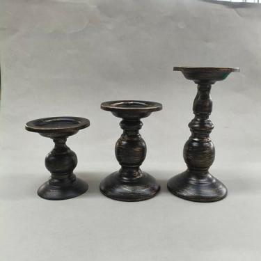 Imagem de Conjunto de 3 castiçais Tealight, copo vintage para mesa de centro de mesa, Natal, festa de aniversário, decoração de casa, bronze polido a óleo
