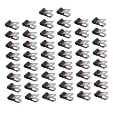 Imagem de MERIGLARE Grampo de cabo portátil e versátil com isolamento de borracha para fios de aço carbono de 1/4", ideal para uso industrial, marítimo e doméstico, 50 Peças