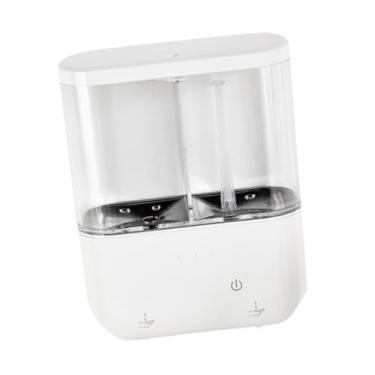 Imagem de Baoblaze Dispensador de sabonete automático, sem toque, com 2 compartimentos, recarregável, robusto, para montagem na parede, ideal para residências, Líquido E Líquido