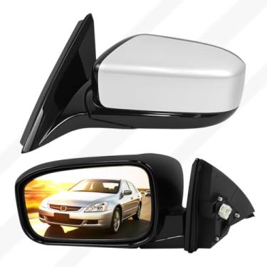Imagem de Espelho esquerdo do lado do motorista compatível com Honda Accord LX EX 2003 2004 2005 2006 2007, espelho retrovisor com vidro elétrico | não aquecido|substituição manual dobrável HO1320152,76250