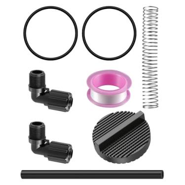 Imagem de Peças de clorador de piscina adequadas para alimentador/clorador automático 320 e 322, incluem conector de tubo NPT de 90 graus 1/2 polegada anel de vedação de tela de suporte de tubo OD de 5/20.3 cm