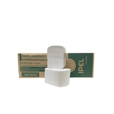 Imagem de Papel Higiênico Interfolhado Cai-Cai Folha Dupla Ipel Indaial C/8.000 