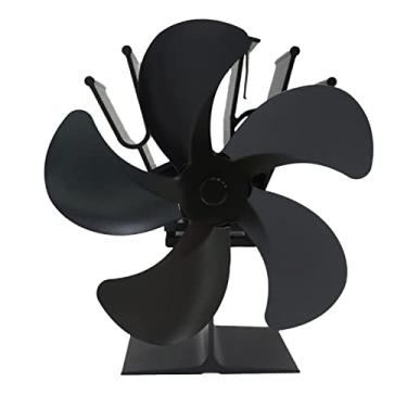 Imagem de Ventilador de Estufa Madeira a Calor Silencioso com 5 Lâminas para Estufas Gás Pellets e em Queima Toras Início 50 122 F