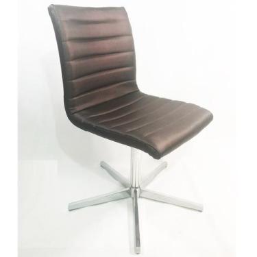 Imagem de Cadeira de Jantar GOMADA tecido facto café base giratória - Poltronas 