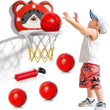 Imagem de Cesta de basquete Bennol para crianças com placar, brinquedo interno