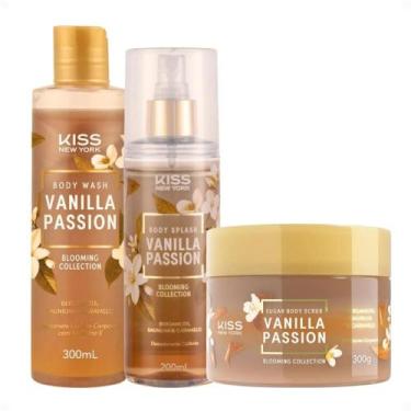 Imagem de Kit Kiss Ny Vanilla Passion: Sabonete Líquido 300ml, Esfoliante Corpor