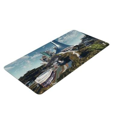 Imagem de de mesa de mesa, tapetes de jogo para mesa - Borracha grande almofada para jogos não deslizamento tapete de mesa,Mousepads de teclado estendido acessórios de computador à prova d'água para escritório