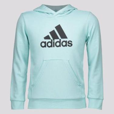 Imagem de Moletom Adidas Big Logo Juvenil Verde Água-Unissex