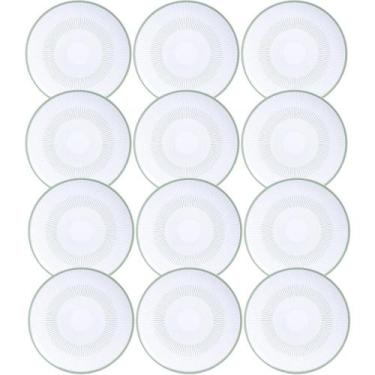 Imagem de Jogo 12 Pratos de Sobremesa 19cm em Porcelana Tramontina Mesa Posta Li