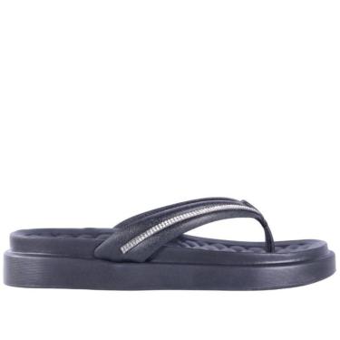 Imagem de Chinelo Feminino Moleca com Aplicações de Brilho 5554,101 Preto-Feminino