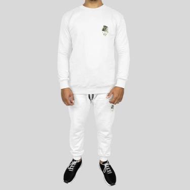 Imagem de Conjunto Calça e Blusa Moletom Careca Sem Capuz Algodão Mão Dollar, G,