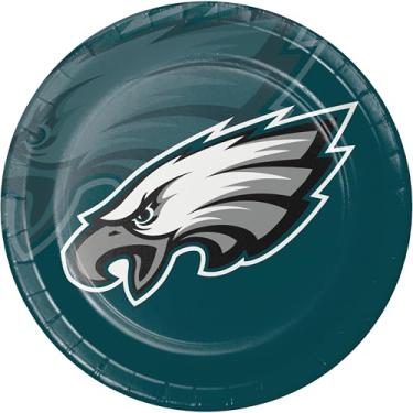 Imagem de Trendware Pratos de papel Philadelphia Eagles, 48 unidades