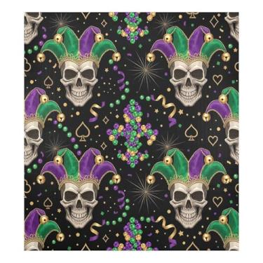 Imagem de Blueangle Capa de ímã de lava-louças de caveiras de carnaval, decoração de capa de lava-louças frontal, adesivos de eletrodomésticos, adesivos de eletrodomésticos, 58 cm C x 66 cm adesivo magnético