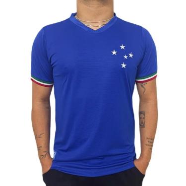 Imagem de Camisa Cruzeiro Retrô Palestra Azul-Masculino