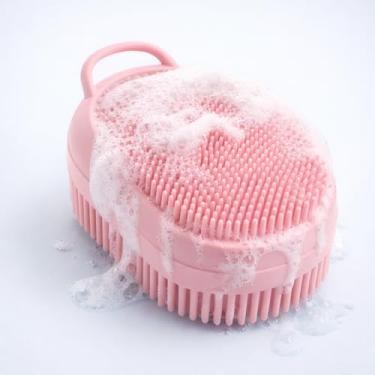 Imagem de Esponja de Silicone para Banho com Sabonete | Escova Massageadora Corporal