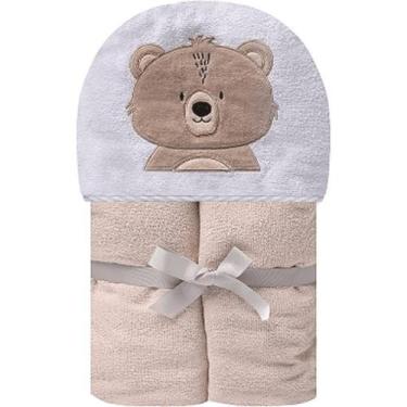 Imagem de Toalha De Banho Bebe Infantil Felpuda Com Forro de Fralda Papi Touca C