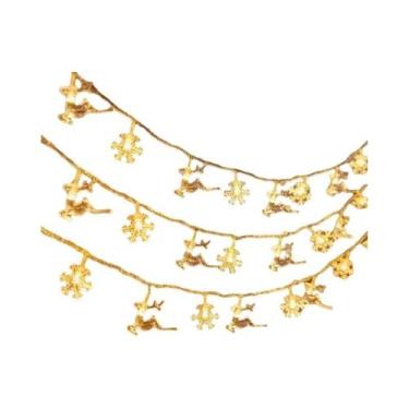 Imagem de Luzes De Natal LED À Prova d'Água Em Forma De Floco De Neve, Estrela E