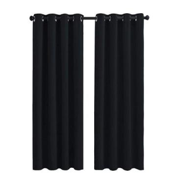 Imagem de Cortina Alice Para Sala Quarto Cozinha 3,00X1,80m Preta - Home Fernand