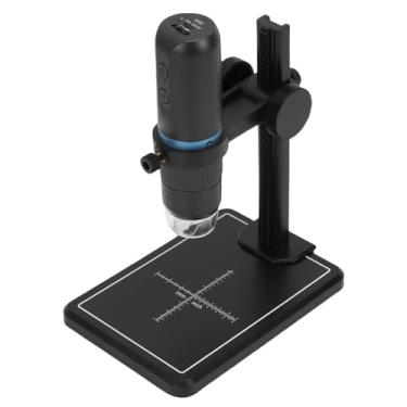 Imagem de Jiawu Kit Profissional de Microscópio Digital USB 1000X HD Câmera WiFi para Experimento de Observação Animal, 8 Luzes LED Ajustáveis, Material ABS Portátil Leve, Suporte para IOS, Microscópio