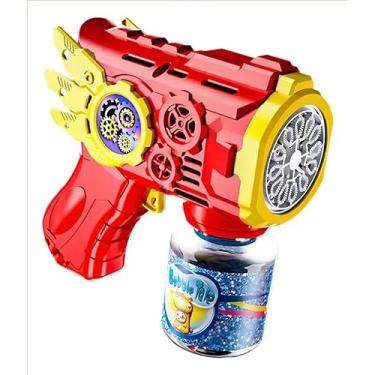 Imagem de Pistola de Bolhas de Sabão Automática, Brinquedo com Refil Incluso Bolha Sabão (Vermelho)