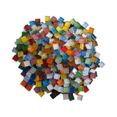 Imagem de Pastilhas De Mosaico De Vidro Cristal Cintilante 600 Peças Padrão Xadr