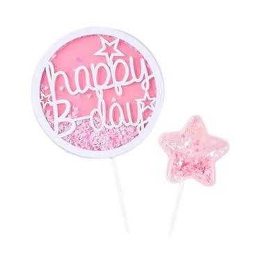 Imagem de Topo De Bolo Unicórnio Arco-Íris Para Meninas, Decoração De Festa De A