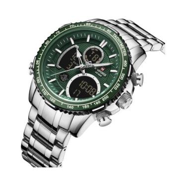 Imagem de Relógio Esportivo Luxuoso Masculino NAVIFORCE Cronógrafo Quartz À Prov