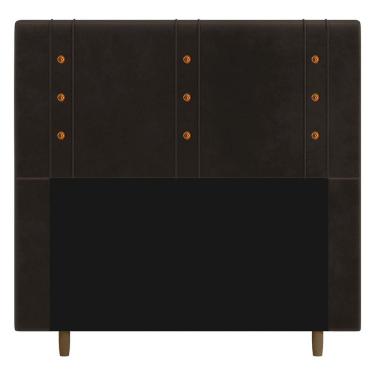 Imagem de Cabeceira Cama Box Casal Roma 140cm Suede Marrom