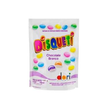 Imagem de Disqueti Chocolate Branco Confeitado Pouch 100g - Dori