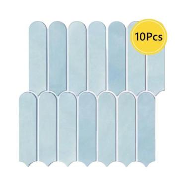 Imagem de Adesivo De Azulejo 3D Em Forma De Escama De Peixe Verde 30x30cm, Autoa