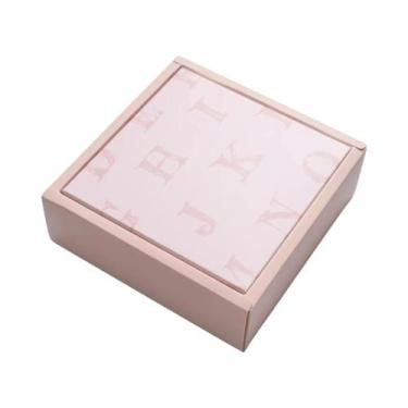 Imagem de Caixa De Papel Para Presente De Luxo Preta E Rosa Com Tampa Articulada