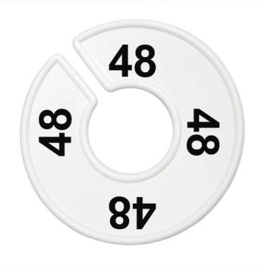 Imagem de Separador de Cabide, Branco , Impressão Numérica Num.:48 - Central