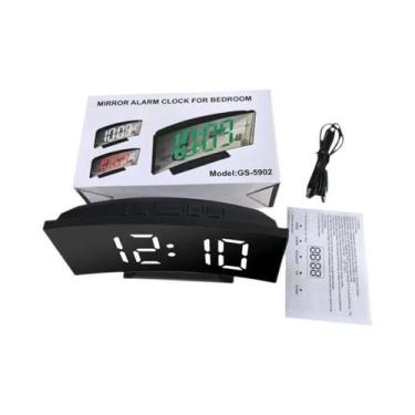 Imagem de Relógio Despertador Digital LED Silencioso Com Grande Display E Design