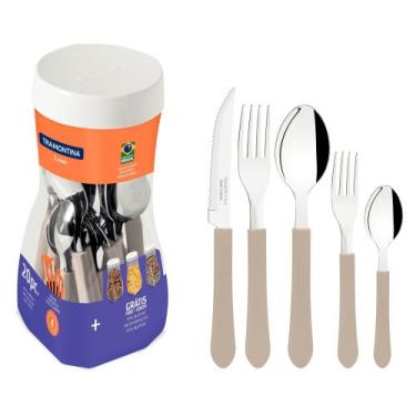 Imagem de Faqueiro Tramontina Leme com Lâminas em Aço Inox e Cabos de Polipropil