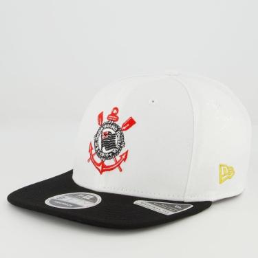 Imagem de Boné New Era Corinthians Escudo 950 Branco e Preto-Unissex